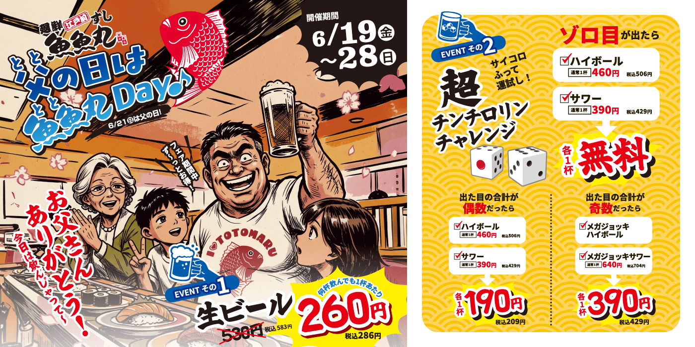 父の日は生ビール